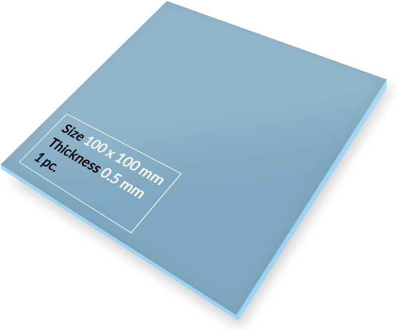 Arctic TP-3: وسادة حرارية عالية الأداء، 100 × 100 × 0.5 مم (قابلة للتكديس حتى 2.0 مم دون فقدان الأداء)، قطعة واحدة - أداء عالي، ناعمة بشكل خاص، مثالية لملء الفجوات، ربط الفجوات - Image 1